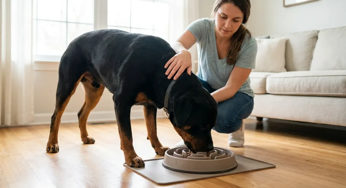 Rottweiler bloat prevention — Preventing Gastric Dilatation-Volvulus (Bloat) in Rottweilers