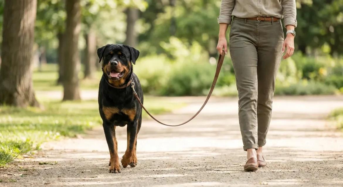 loose leash walking Rottweiler — Mastering Loose Leash Walking: A Step-by-Step Guide for Your Rottweiler