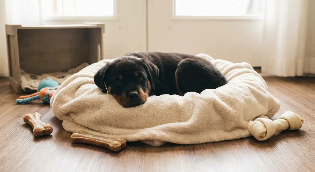 Rottweiler puppy's first week — Bringing Home Your Rottweiler Puppy: A Guide to Their First Week