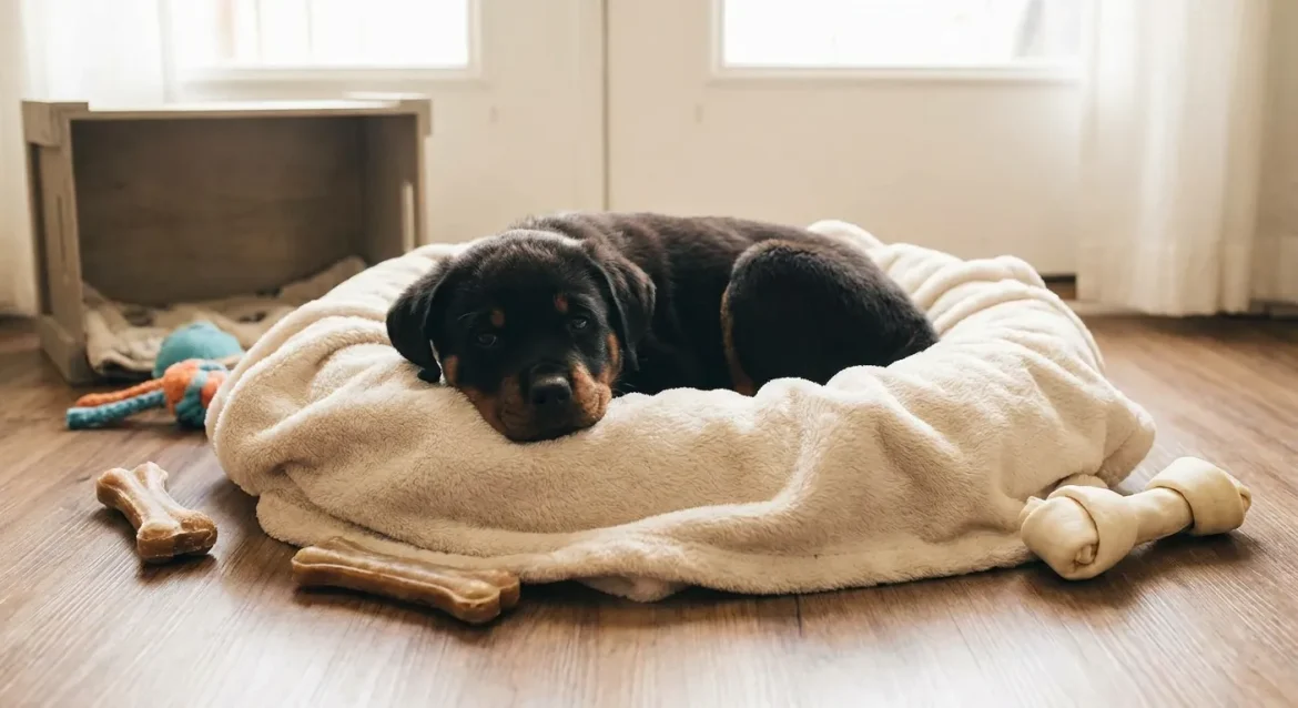 Rottweiler puppy's first week — Bringing Home Your Rottweiler Puppy: A Guide to Their First Week